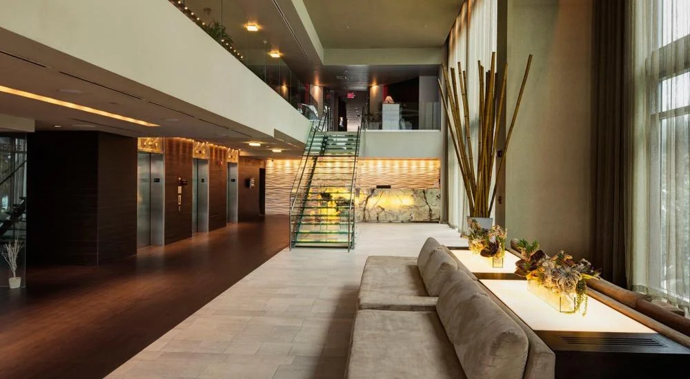 Hotels & Hospitality Durable but attractive flooring solutions for hotels and other hospitality sites.