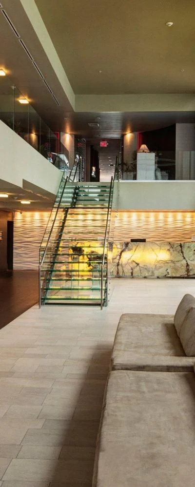Hotels & Hospitality Durable but attractive flooring solutions for hotels and other hospitality sites.